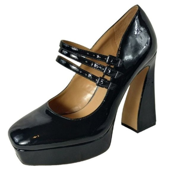 Jessica Simpson Darena Patent Mary Jane Platform Pumps Womens 8 Strappy New - Picture 6 of 12